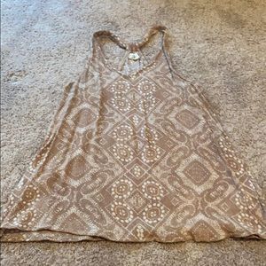 Brown Patterned Tank